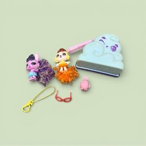 Cloudees Case, Dolls, and accessories lot.